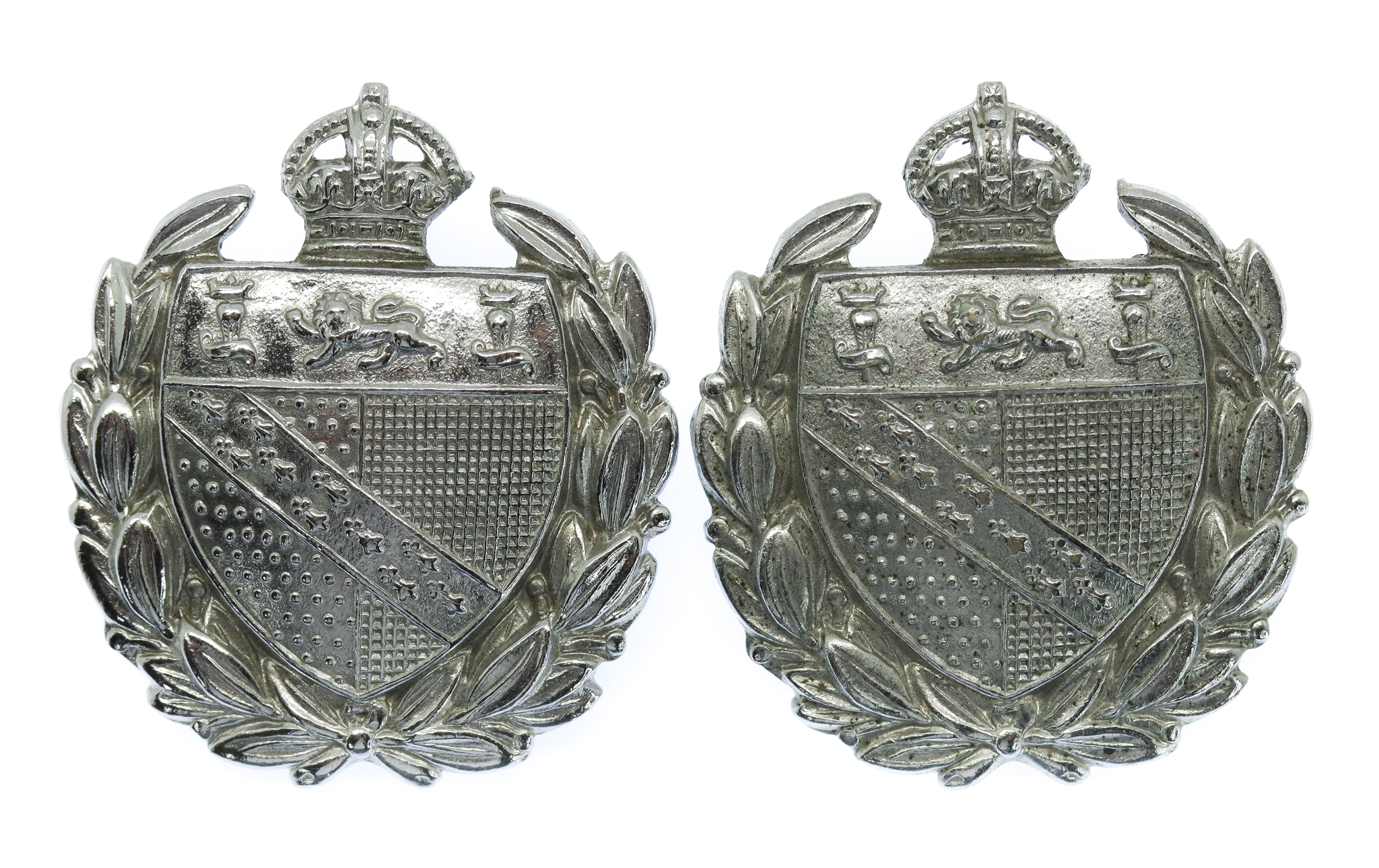 Pair of Norfolk Constabulary Collar Badges - King's Crown