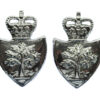 Pair of Worcestershire Constabulary Collar Badges - Queen's Crown