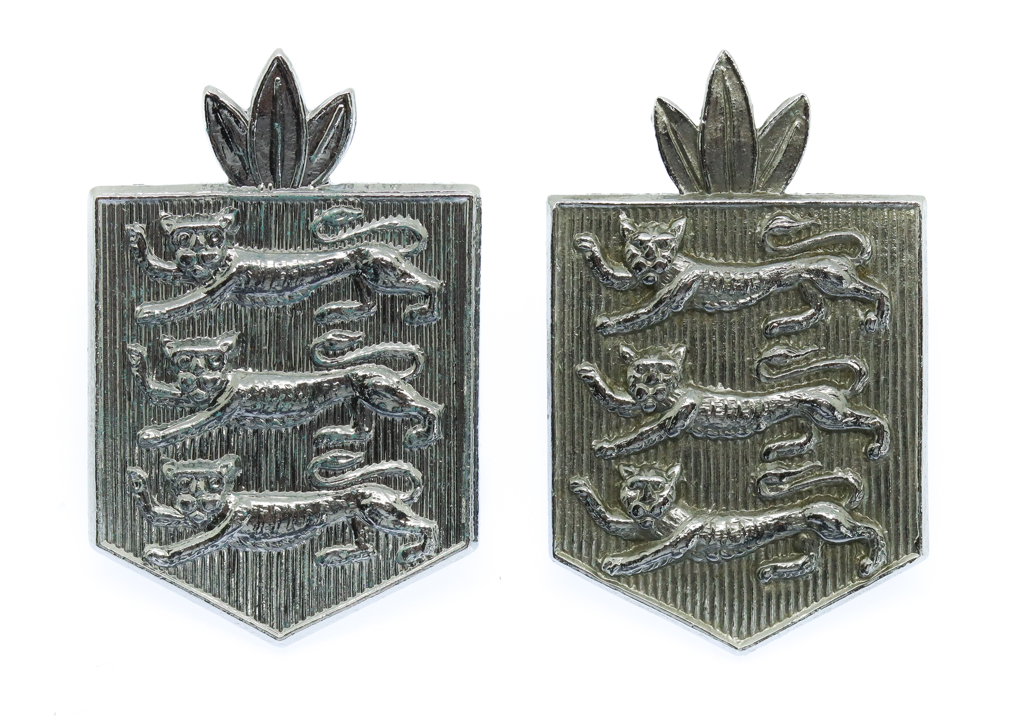Pair of Guernsey Police Collar Badges