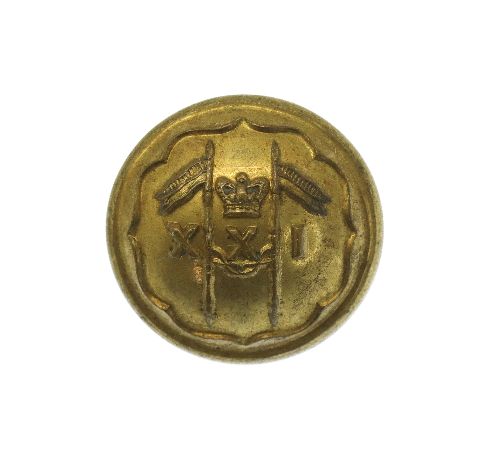 Victorian 21st (Empress of India's) Lancers Officer's Button (19mm)