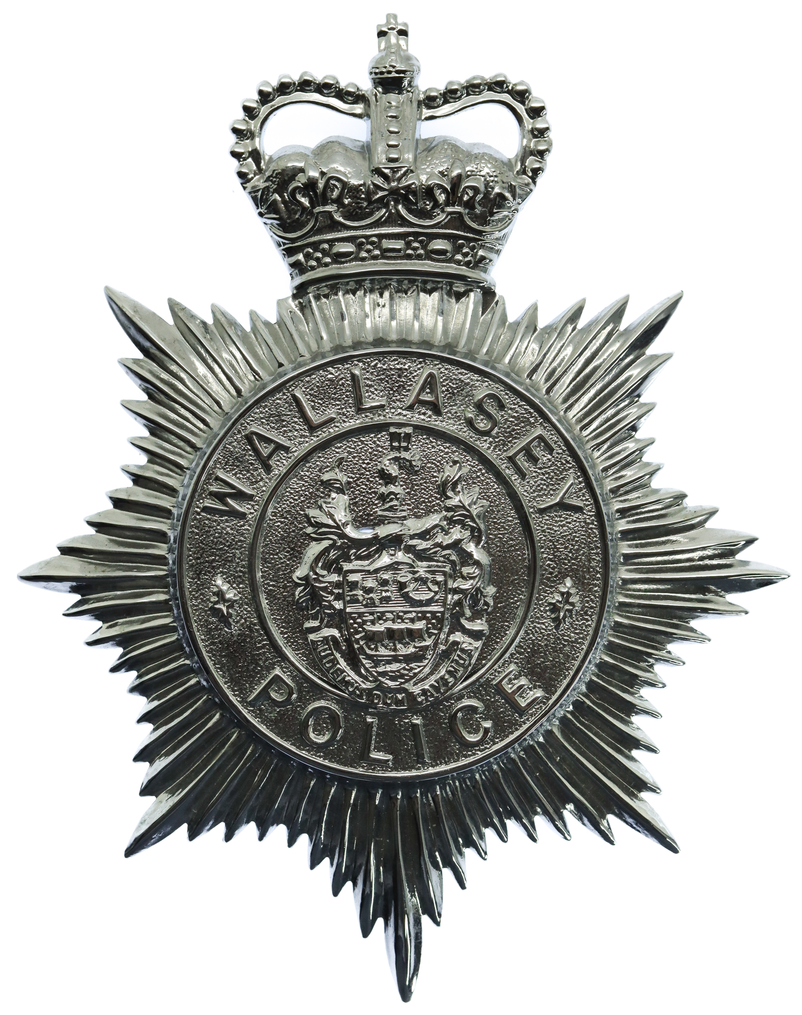 Wallasey Borough Police Helmet Plate - Queen's Crown