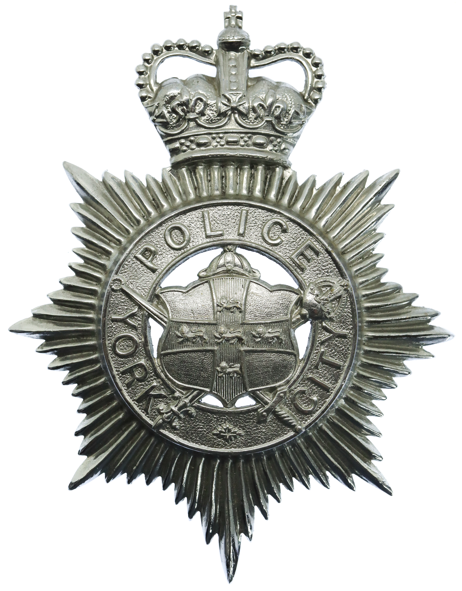 York City Police Helmet Plate - Queen's Crown