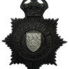 Derbyshire Constabulary Black Helmet Plate - King's Crown 
