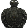 Nottinghamshire Constabulary Black Wreath Helmet Plate - King's crown
