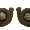 Pair of King's Own Yorkshire Light Infantry (K.O.Y.L.I.) Officer's Bullion Collar Badges