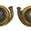 Pair of King's Own Yorkshire Light Infantry (K.O.Y.L.I.) Officer's Collar Badges
