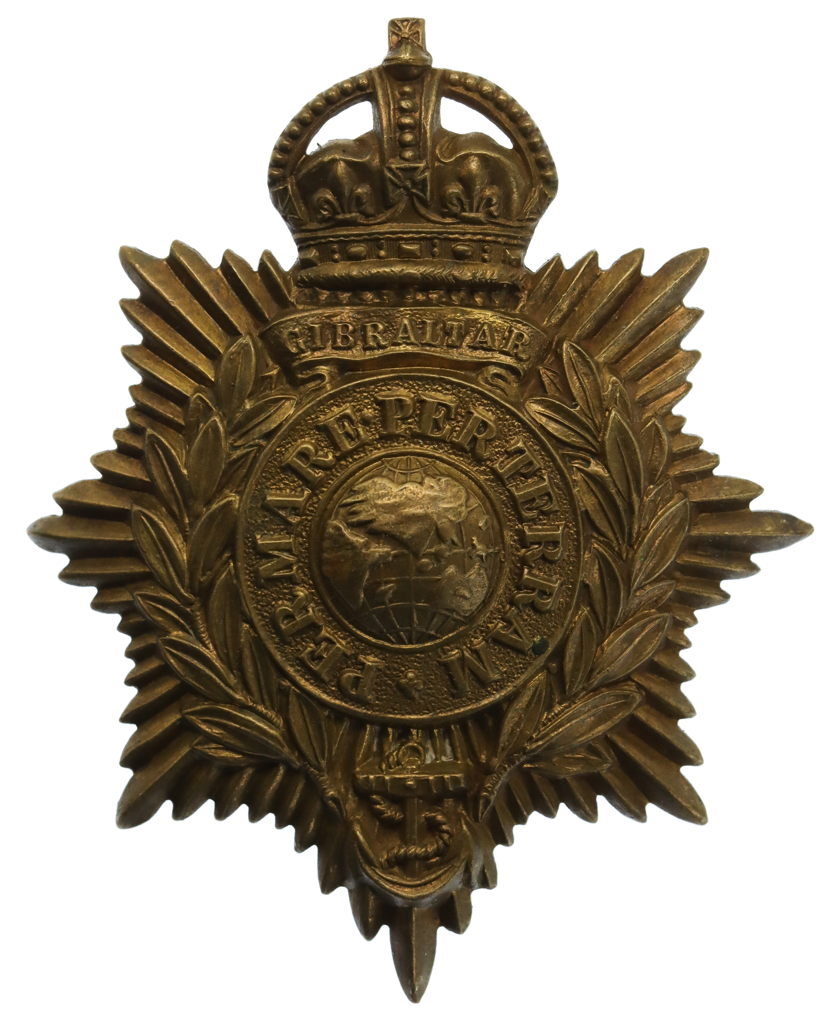 Royal Marines Helmet Plate - King's Crown