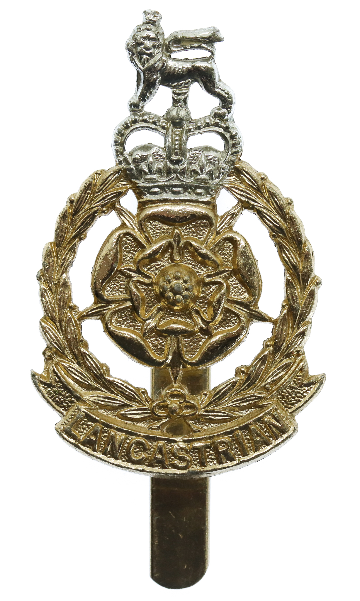 Lancastrian Brigade Anodised (Staybrite) Cap Badge