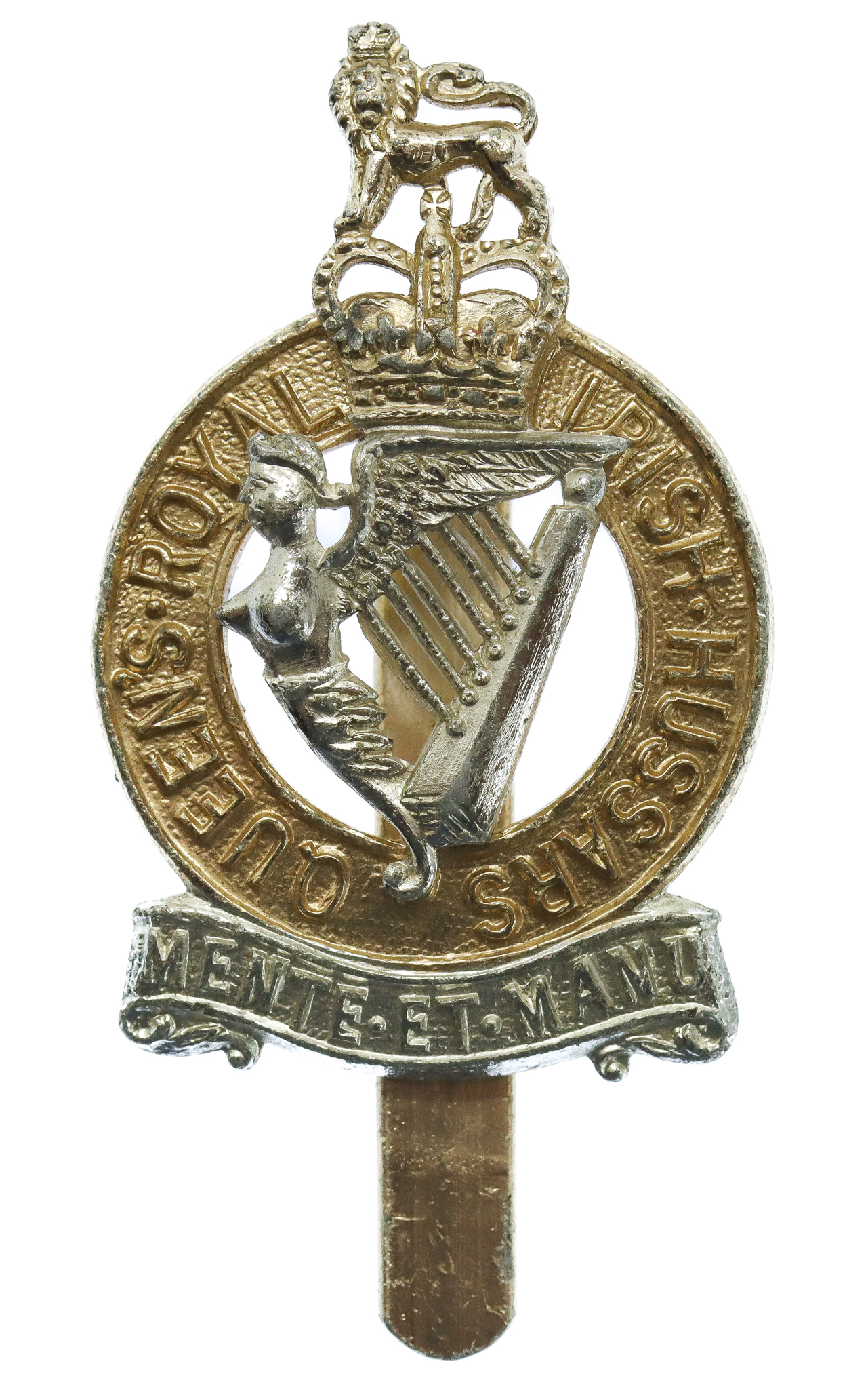 Queen's Royal Irish Hussars Anodised (Staybrite) Cap Badge