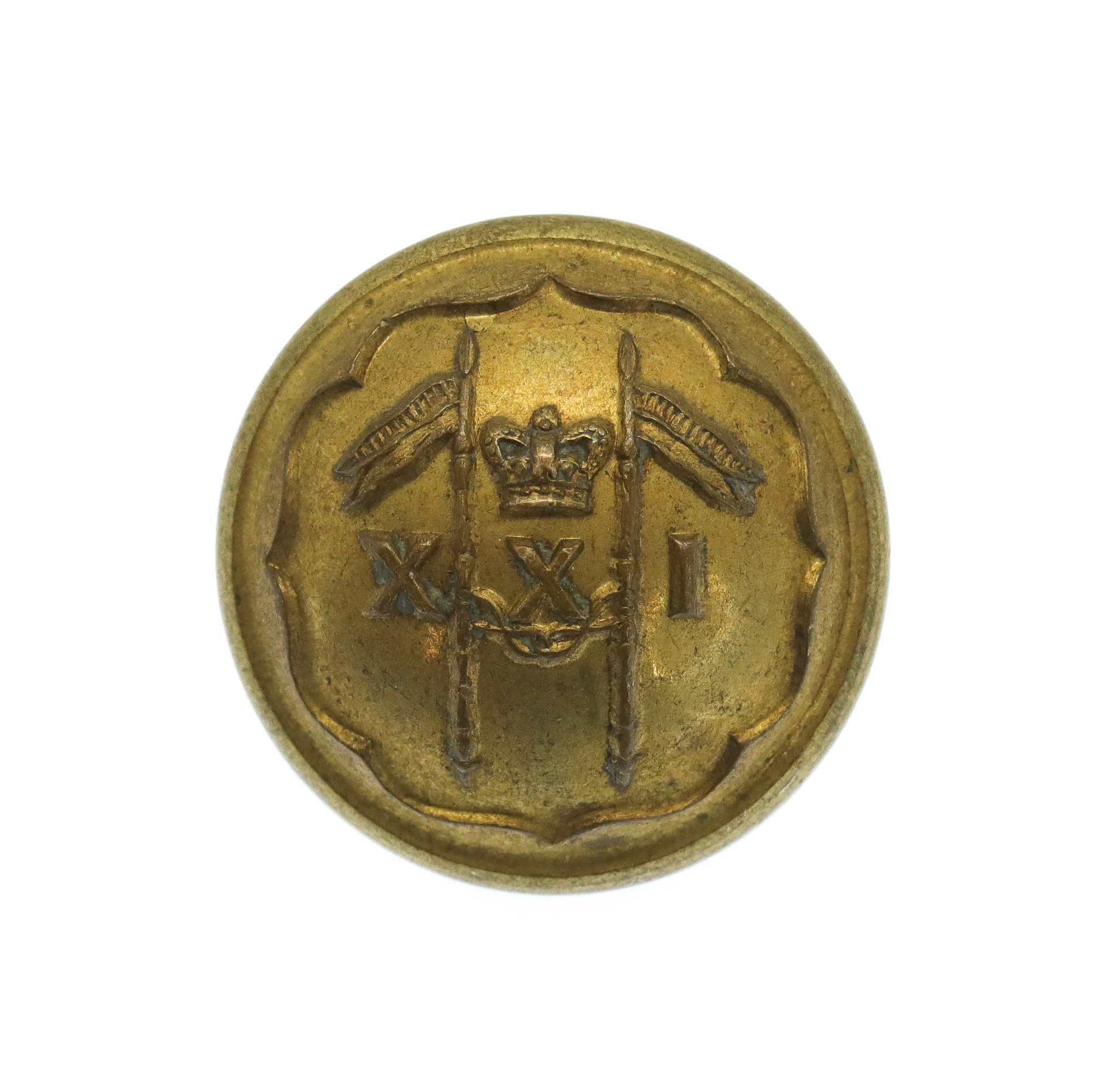 Victorian 21st (Empress of India's) Lancers Officer's Button (19mm)