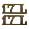 Pair of 17th Lancers (17L) Shoulder Titles