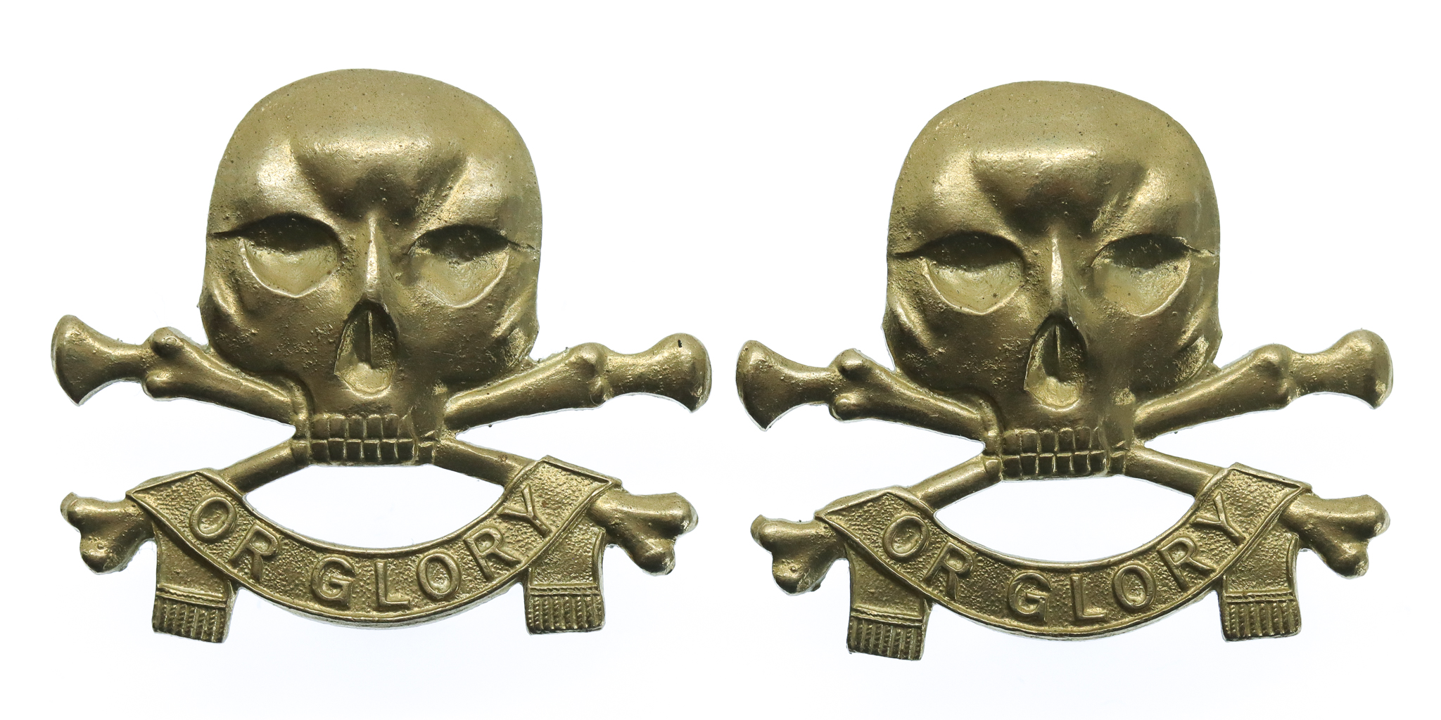 Pair of 17th/21st Lancers Collar Badges