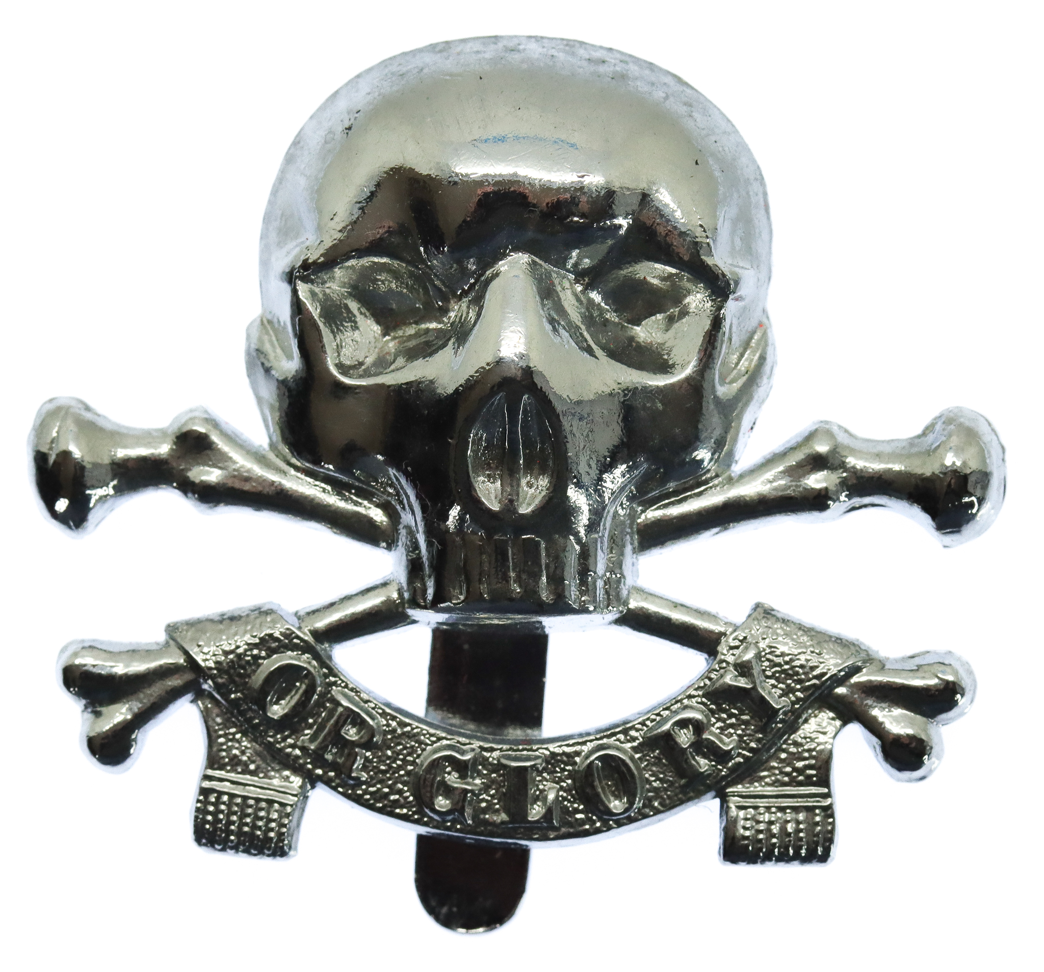 17th/21st Lancers Chrome Cap Badge (Motto)