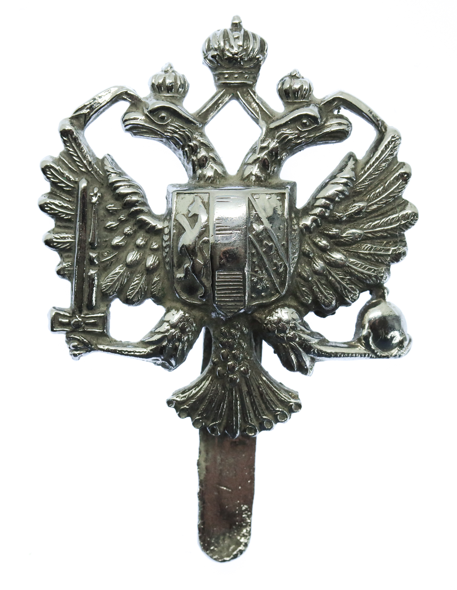 Queen's Dragoon Guards Chrome Cap Badge