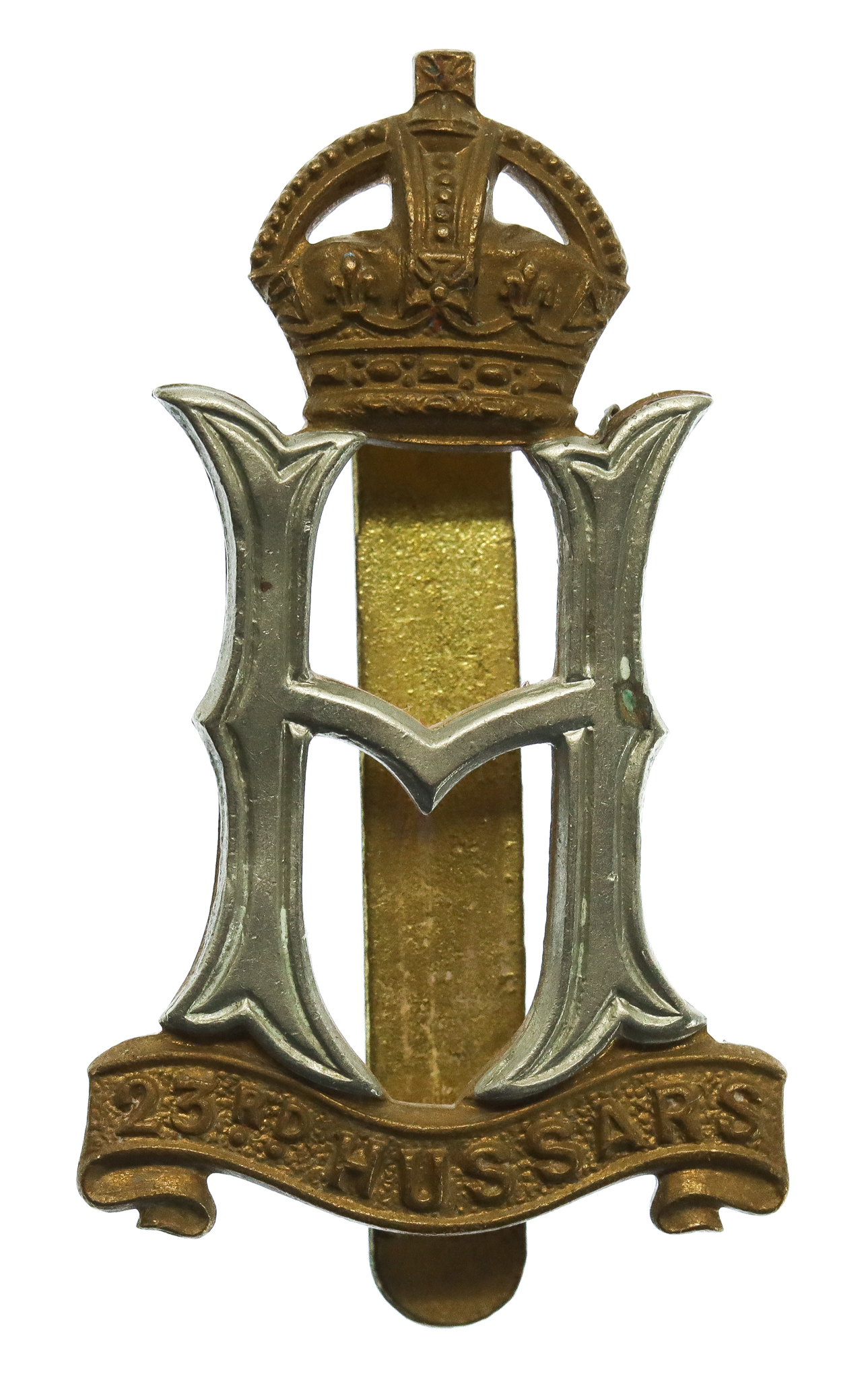 23rd Hussars Cap Badge - King's Crown