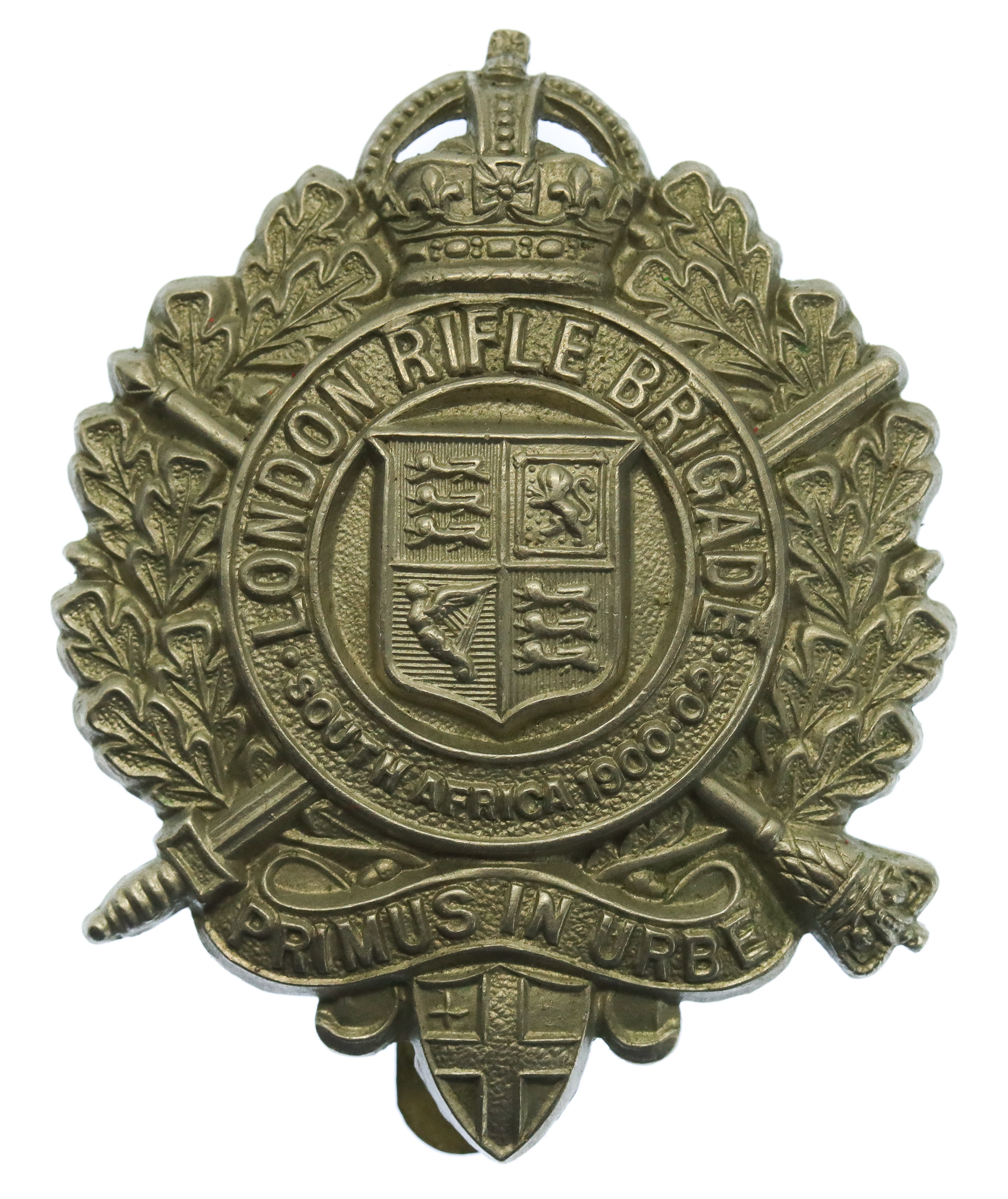 5th City of London Bn. (London Rifle Brigade) London Regiment Cap Badge - King's Crown