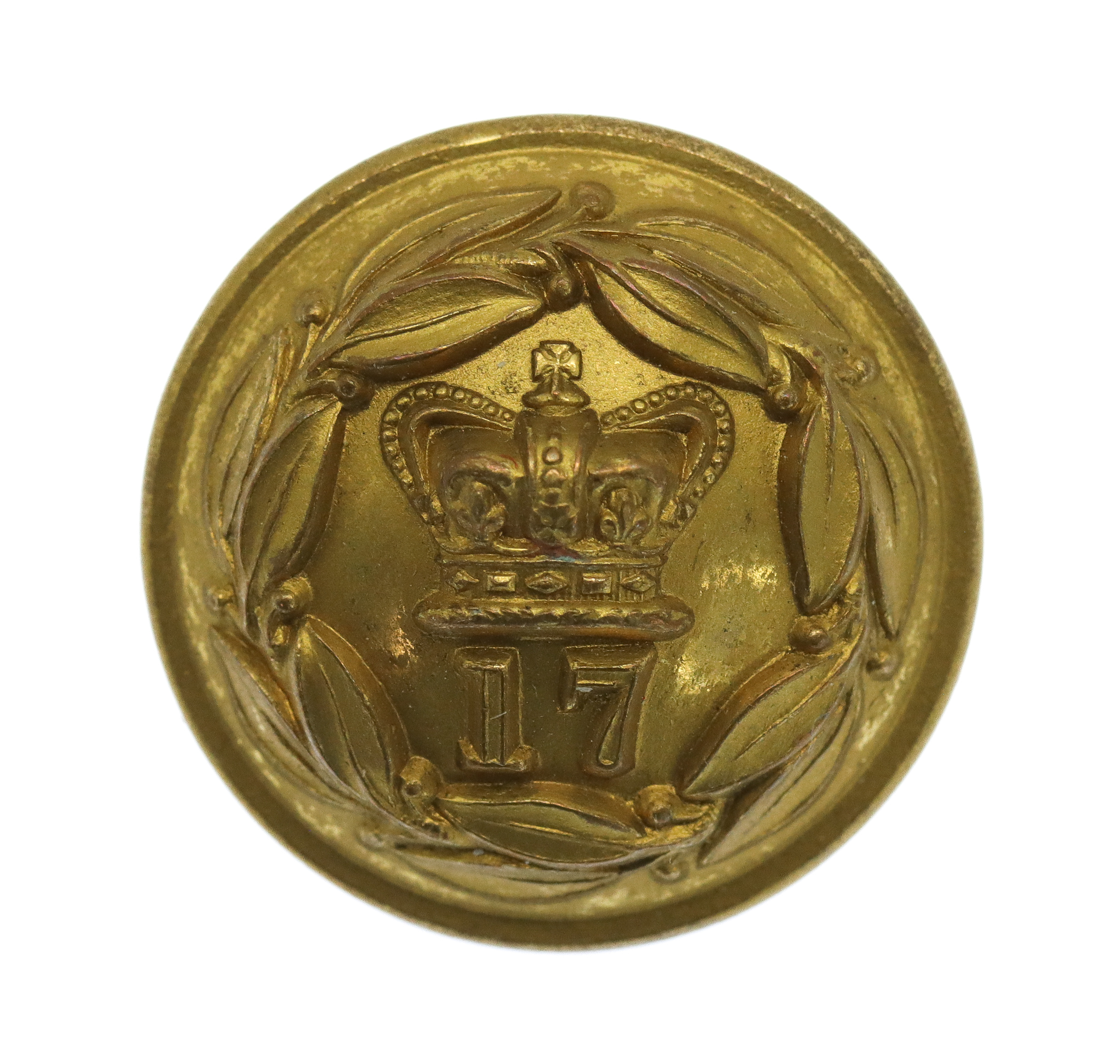 Victorian Pre 1881 17th (Leicestershire) Regiment of Foot Officer's Button (25mm)