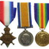 WW1 1914-15 Star Medal Trio - Pte. T. Cunning, West Riding Regiment