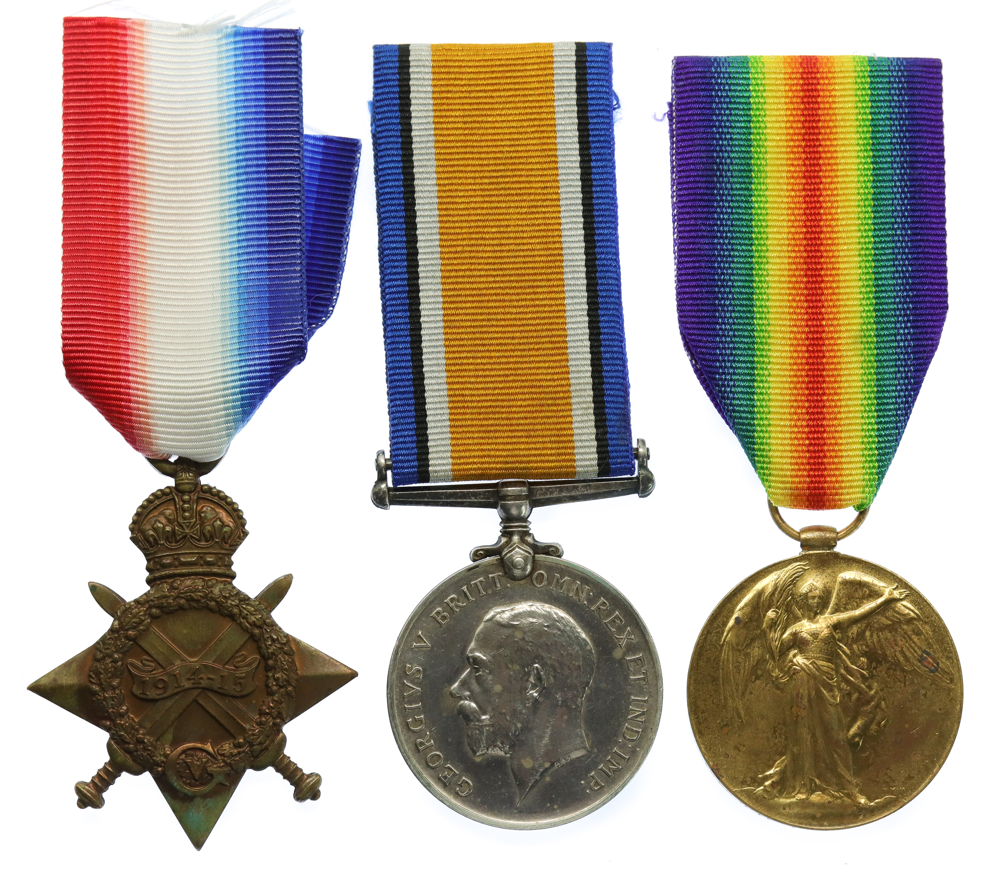 WW1 1914-15 Star Medal Trio - Pte. T. Cunning, West Riding Regiment