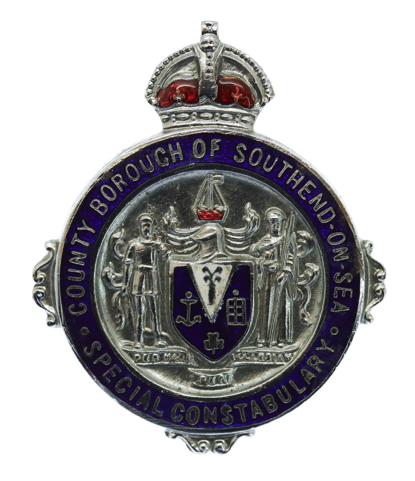 County Borough of Southend-on-Sea Special Constabulary Enamelled Lapel Badge - King's Crown