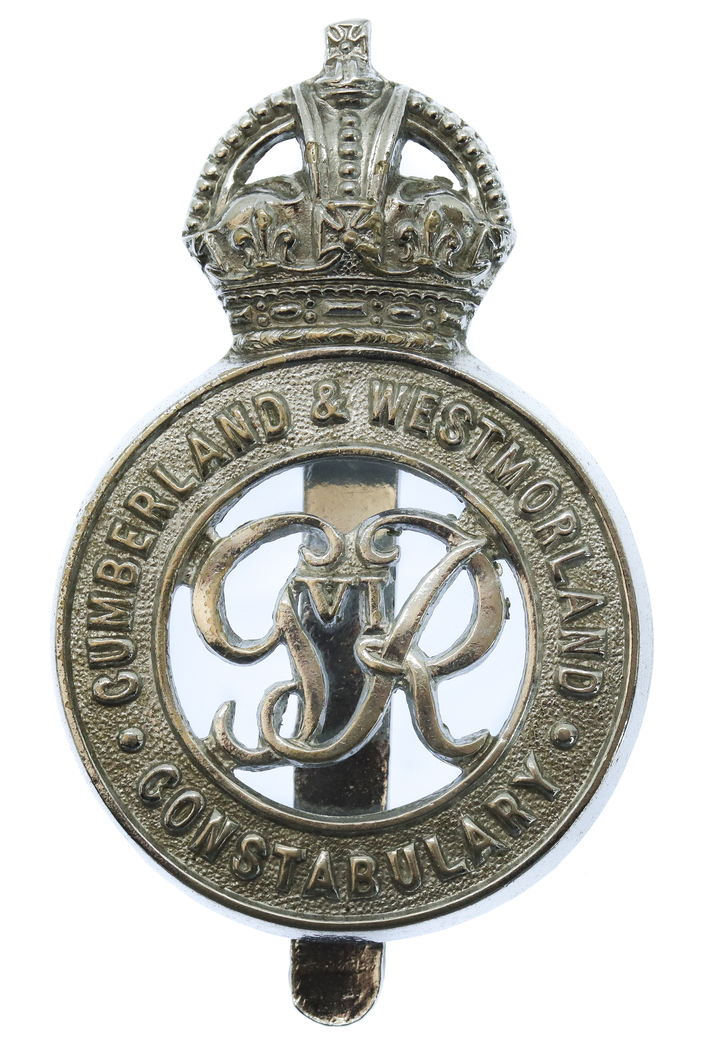 George VI Cumberland & Westmoreland Constabulary Cap Badge 