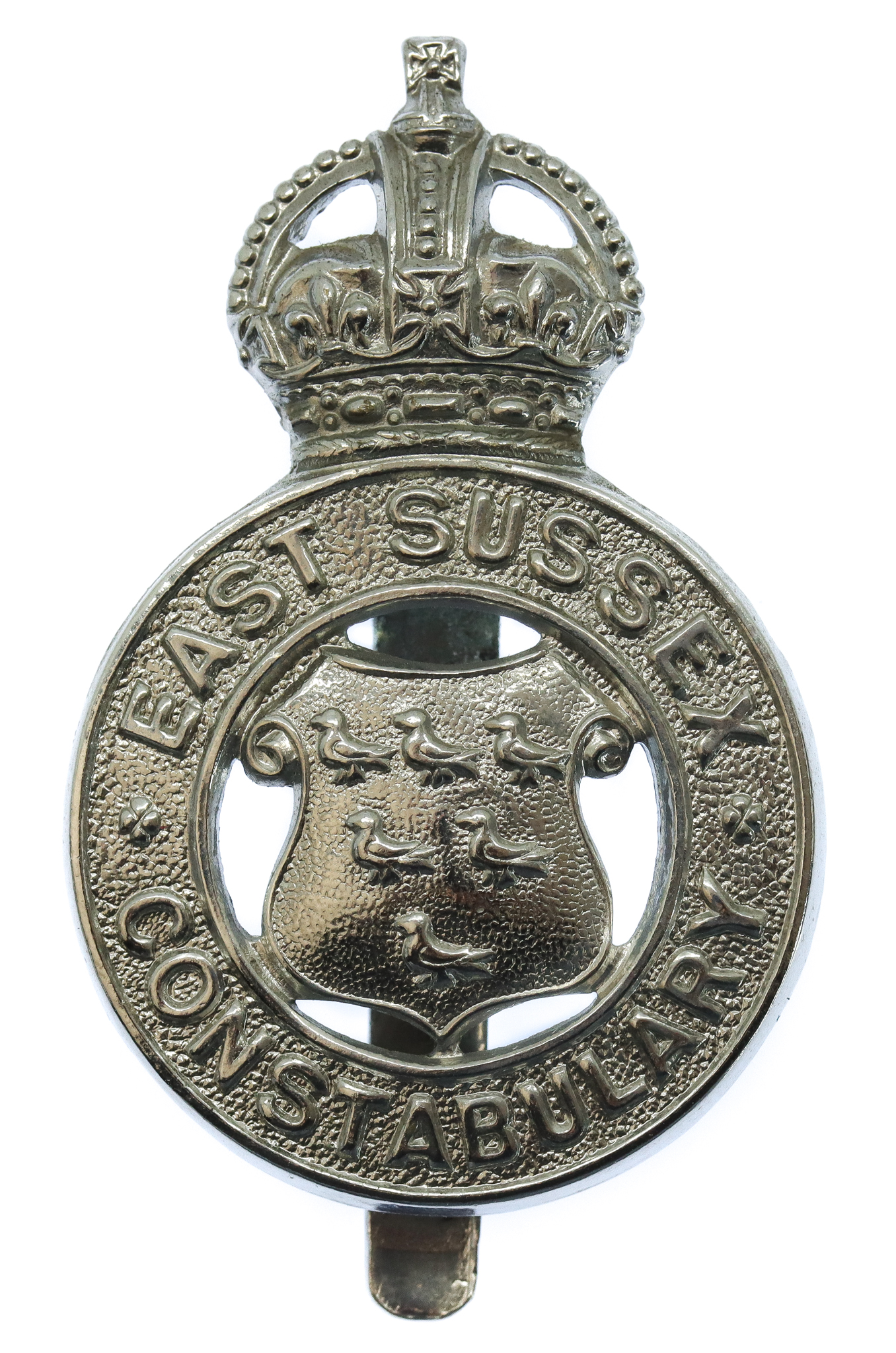 East Sussex Constabulary Cap Badge - King's Crown