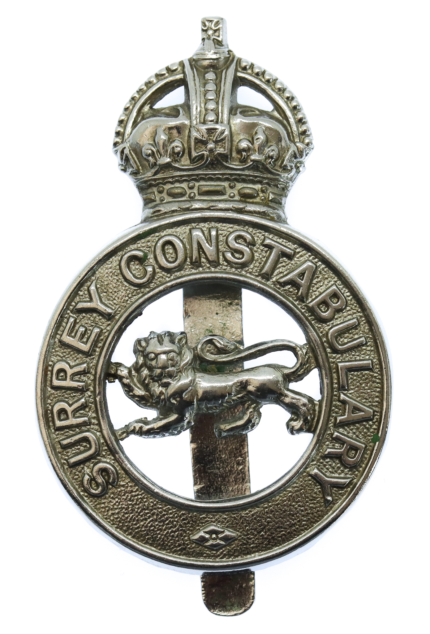Surrey Constabulary Cap Badge - King's Crown