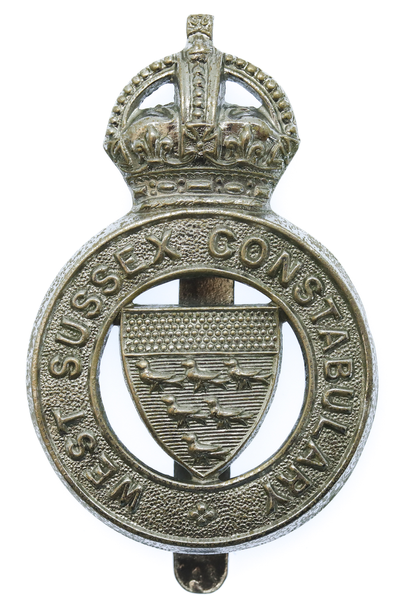 West Sussex Constabulary Cap Badge - King's Crown