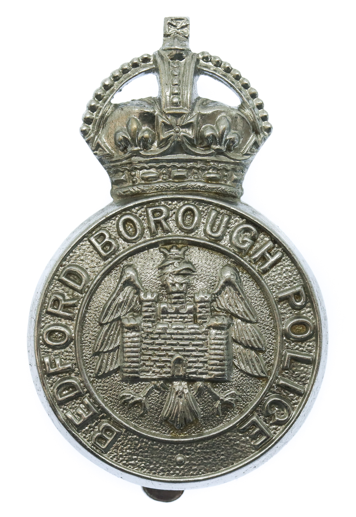 Bedford Borough Police Cap Badge - King's Crown