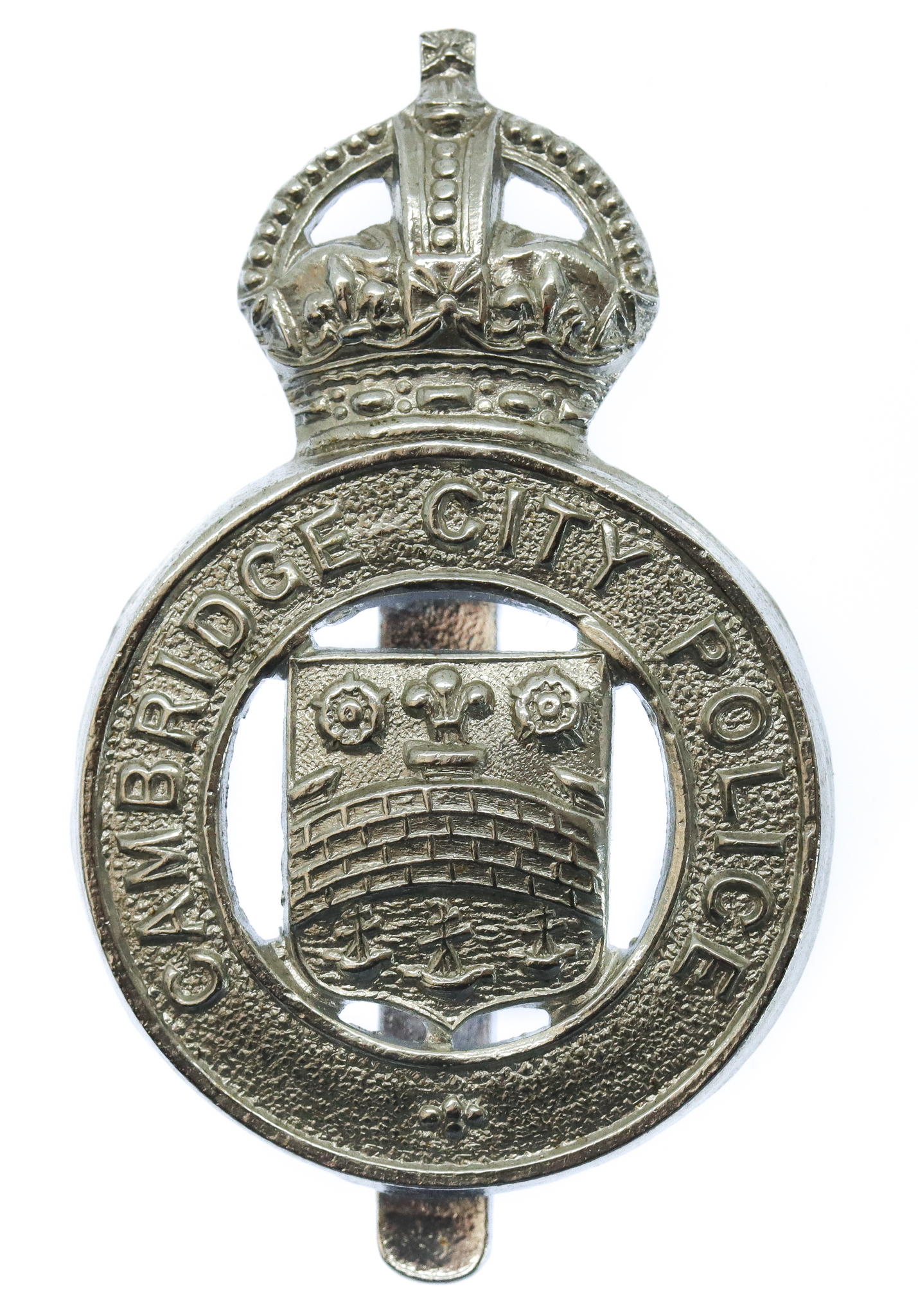 Cambridge City Police Cap Badge - King's Crown
