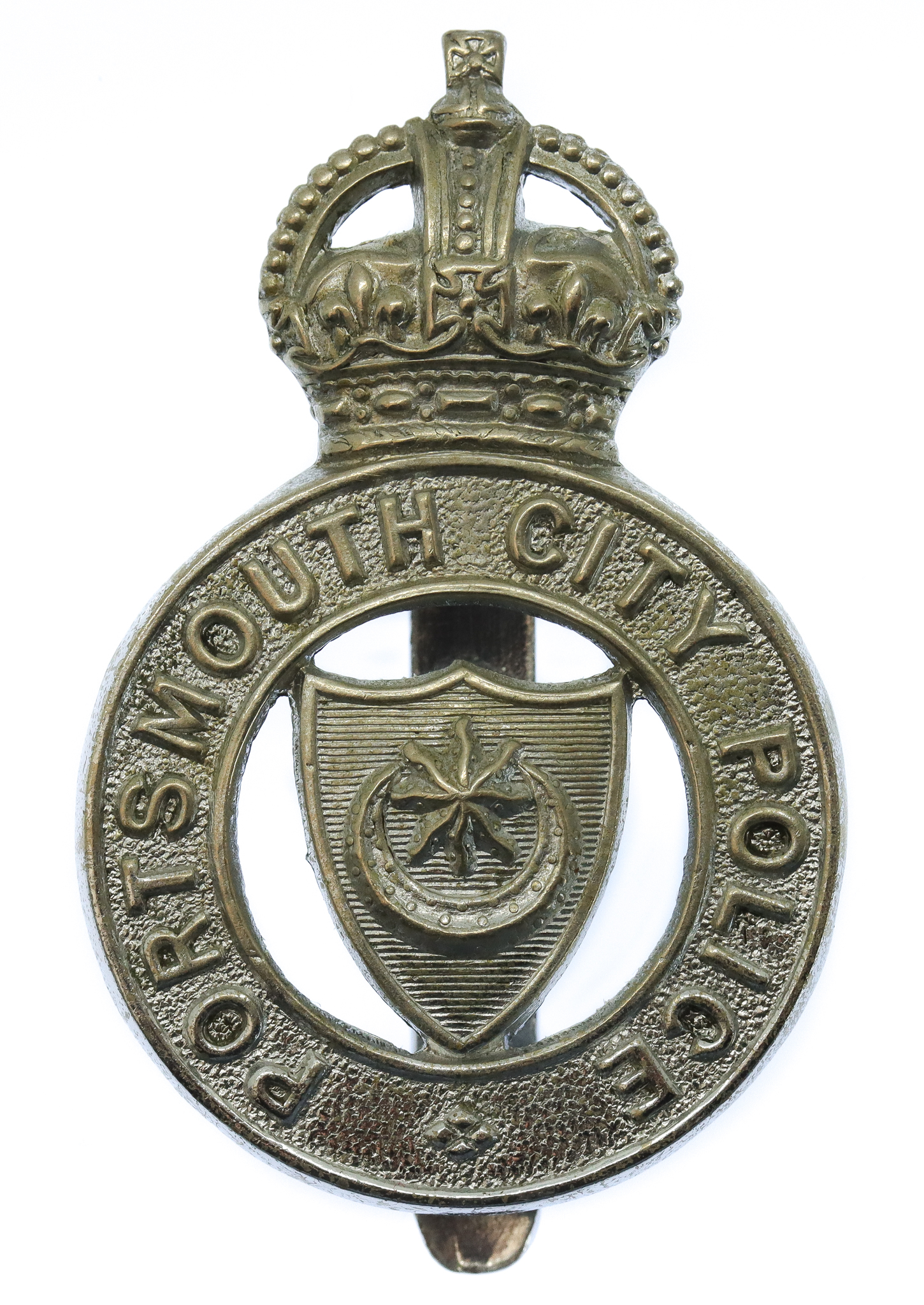 Portsmouth City Police Cap Badge - King's Crown