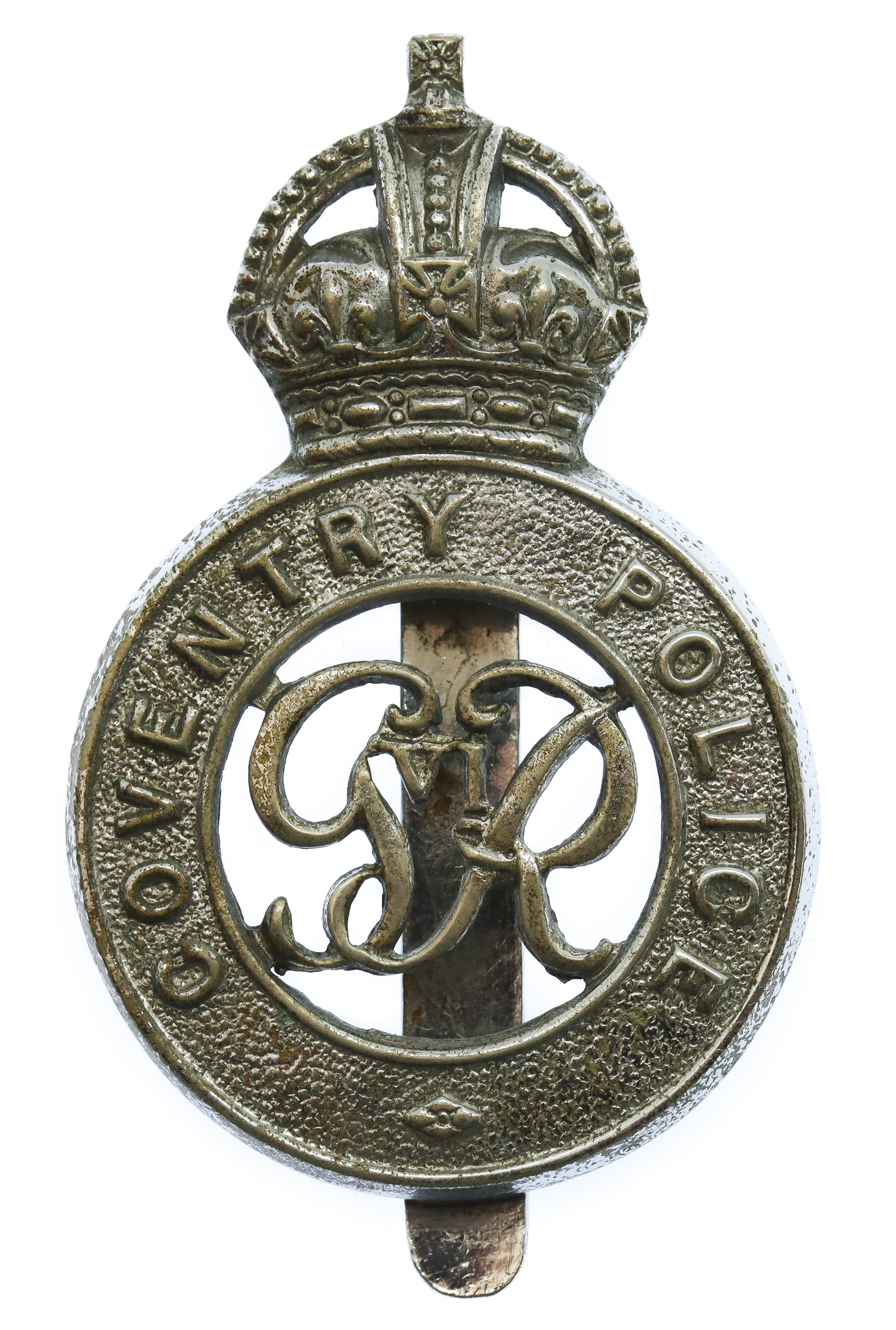 George VI Coventry Police Cap Badge - King's Crown