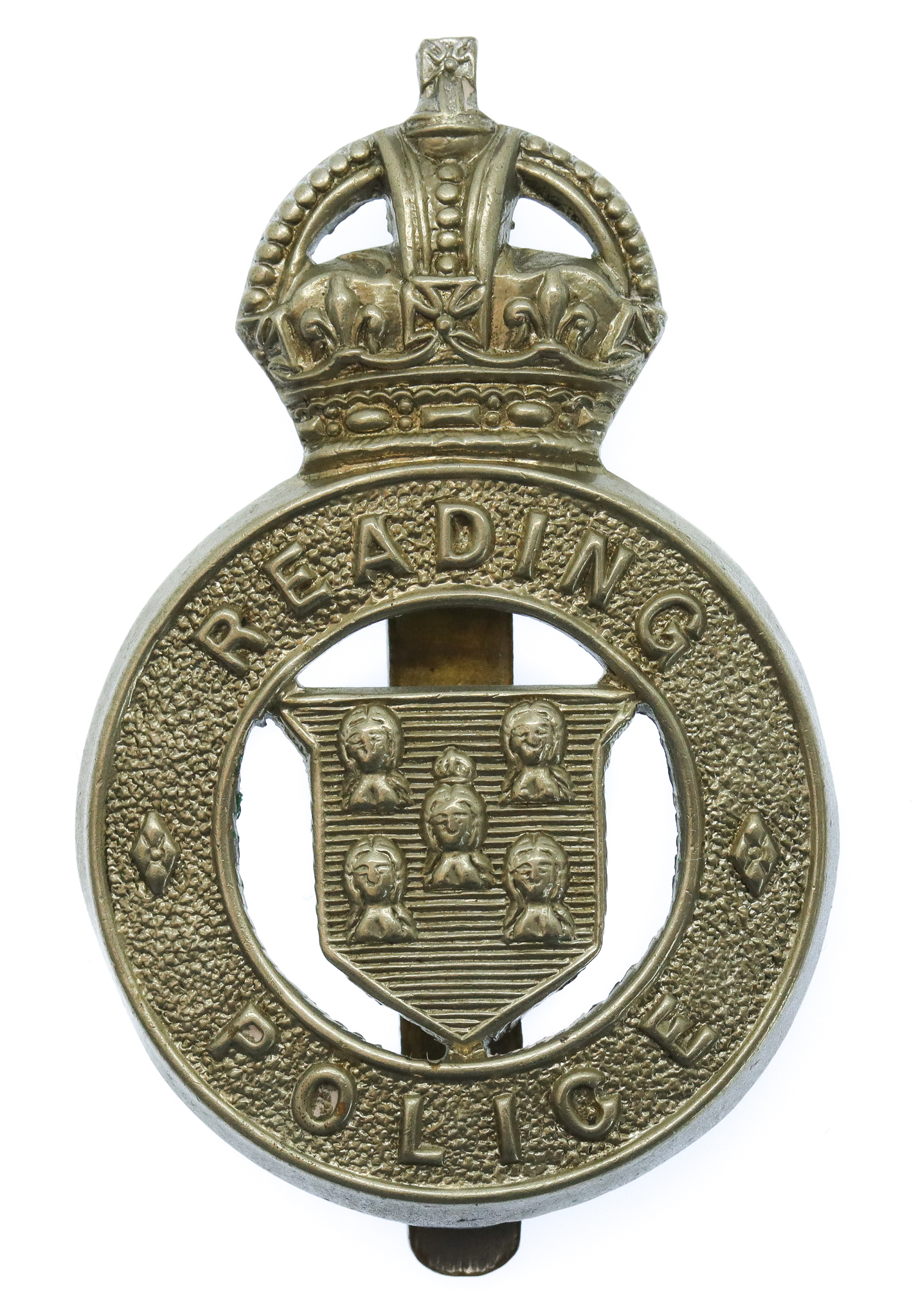 Reading Borough Police Cap Badge - King's Crown