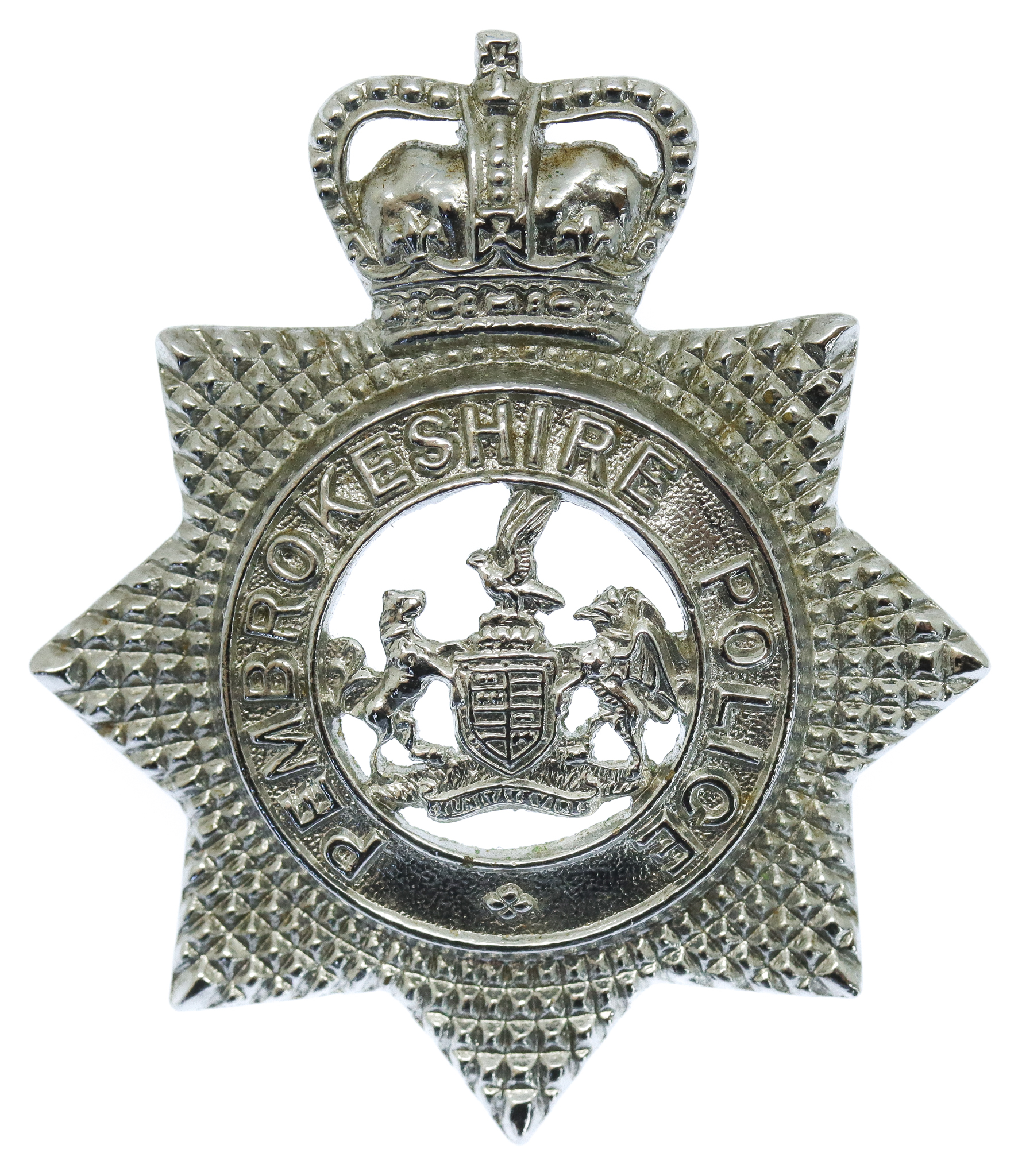 Pembrokeshire Police Cap Badge - Queen's Crown