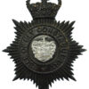 Isle of Ely Constabulary Black Helmet Plate - Queen's Crown