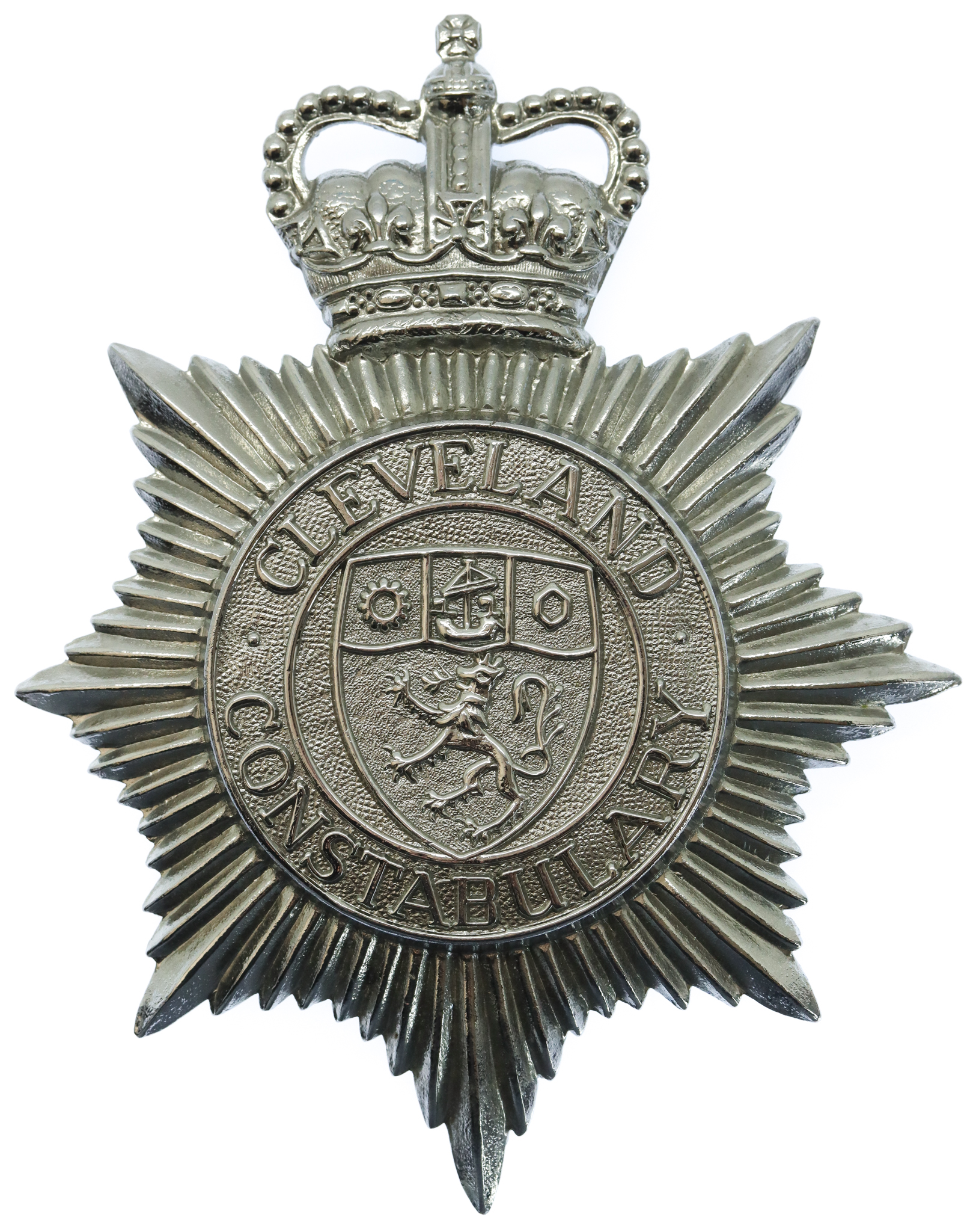 Cleveland Constabulary Helmet Plate - Queen's Crown