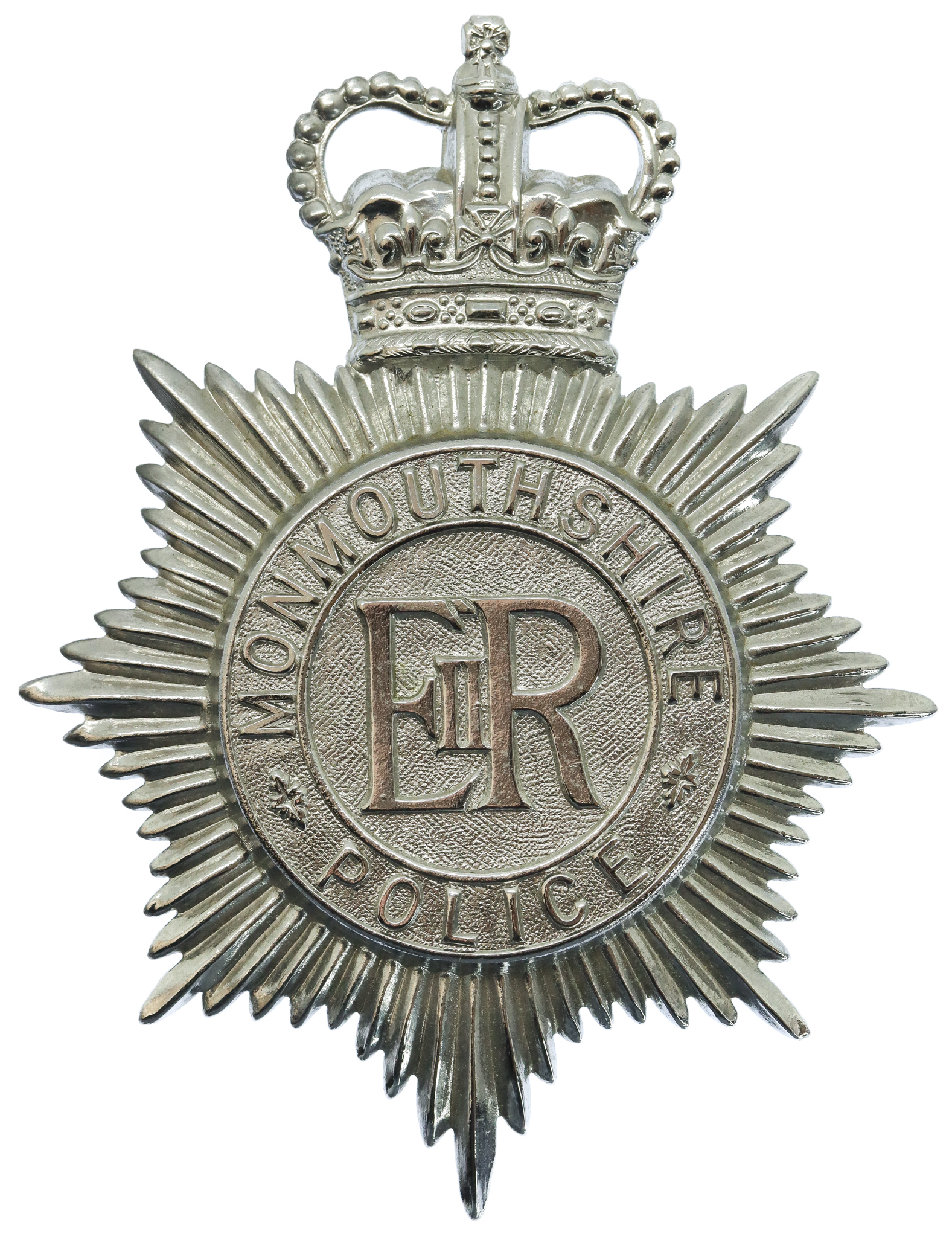Monmouthshire Police Helmet Plate - Queen's Crown