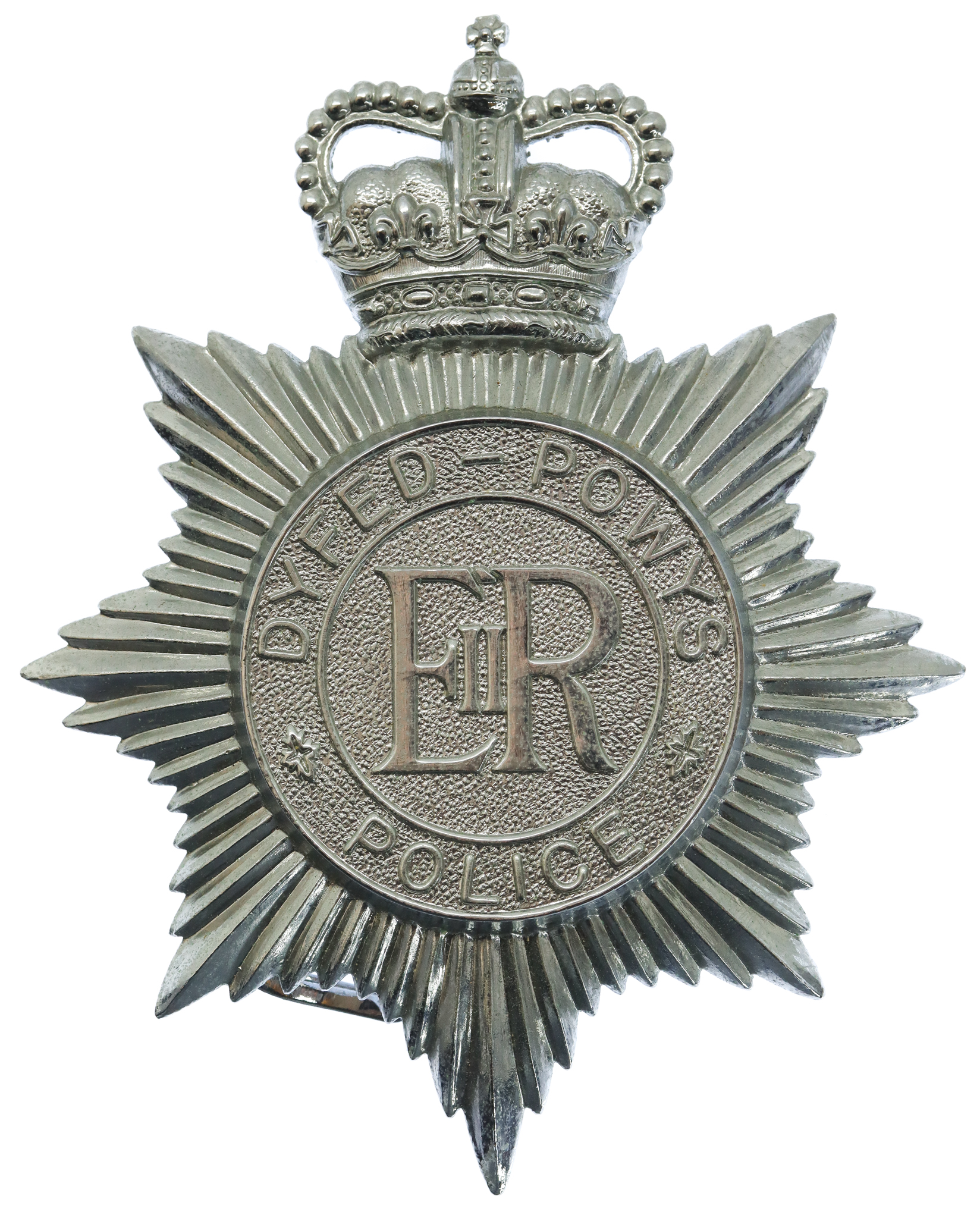 Dyfed-Powys Police Helmet Plate - Queen's Crown
