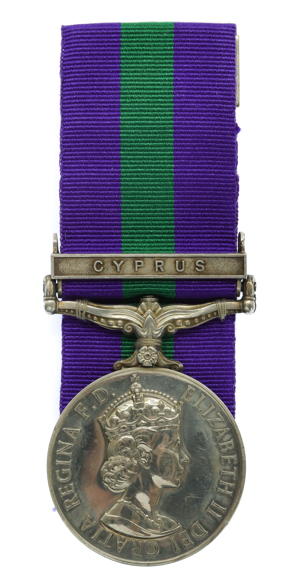 General Service Medal (Clasp - Cyprus) - Pte. C. Waterson, King's Own Yorkshire Light Infantry