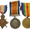 WW1 1914-15 Star Medal Trio - Pte. G. Lacey, 9th Bn. York & Lancaster Regiment