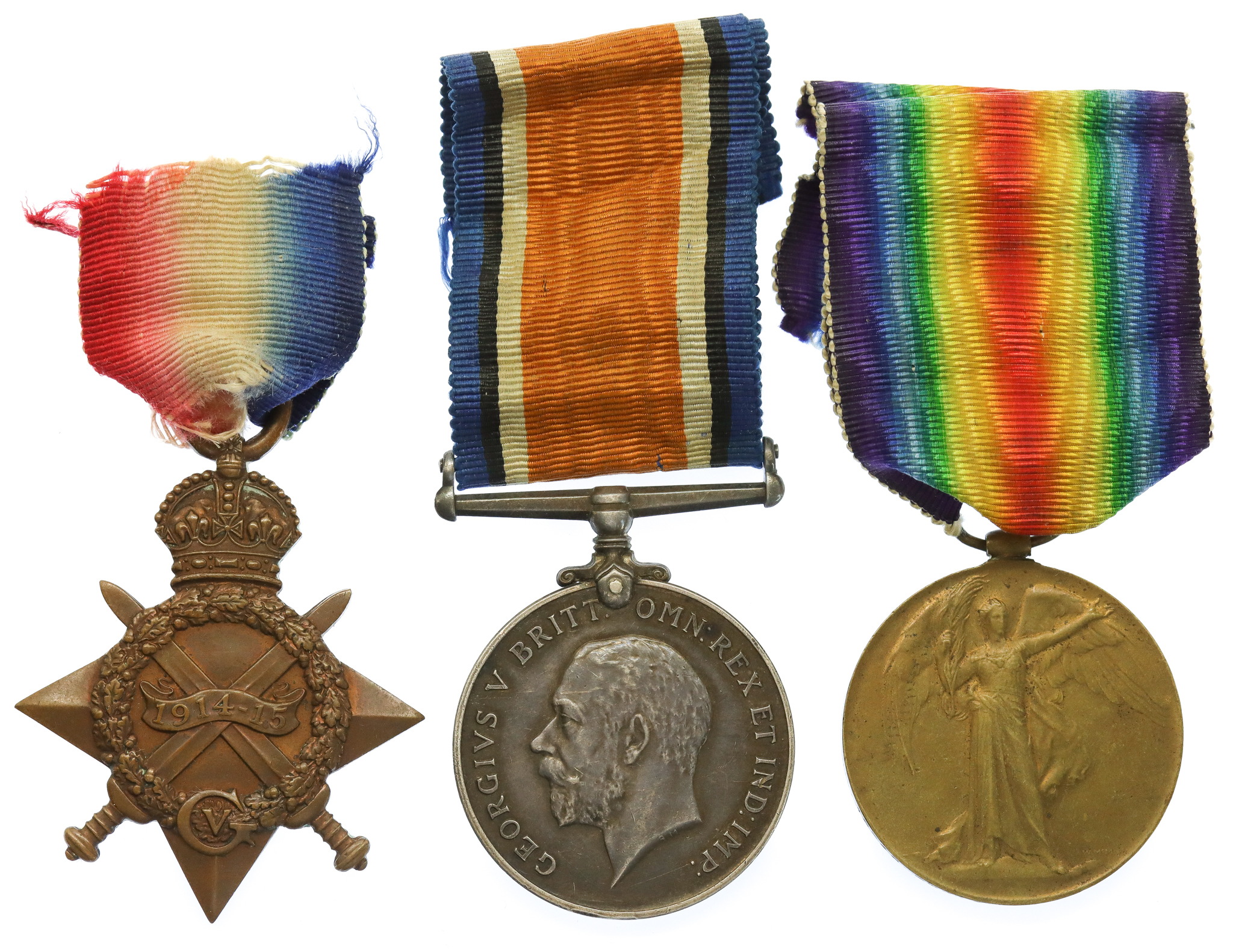 WW1 1914-15 Star Medal Trio - Pte. G. Lacey, 9th Bn. York & Lancaster Regiment
