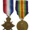 WW1 1914-15 Star and Victory Medal - Pte. A.E.W. Garrett, King's Royal Rifle Corps and Northamptonshire Regiment - K.I.A. 27/5/18