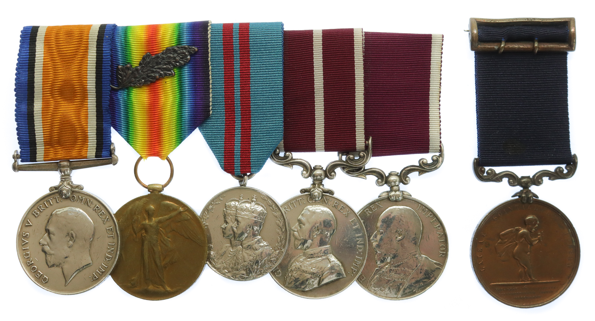 WW1 Mentioned in Despatches, MSM, LS&GC and Royal Humane Society Medal Group of Six - R.S.Mjr. A. Worsfold, Royal Artillery