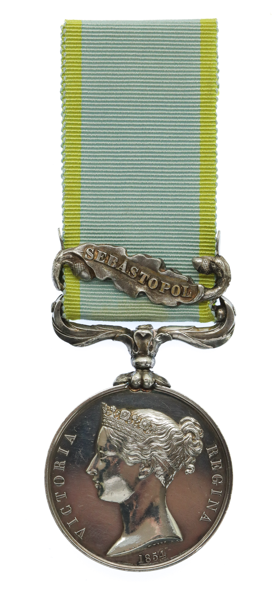 1854 Crimea Medal (Clasp - Sebastopol) - Pte. W.C. Deverill, 95th (Derbyshire) Regiment of Foot (Officially Impressed)