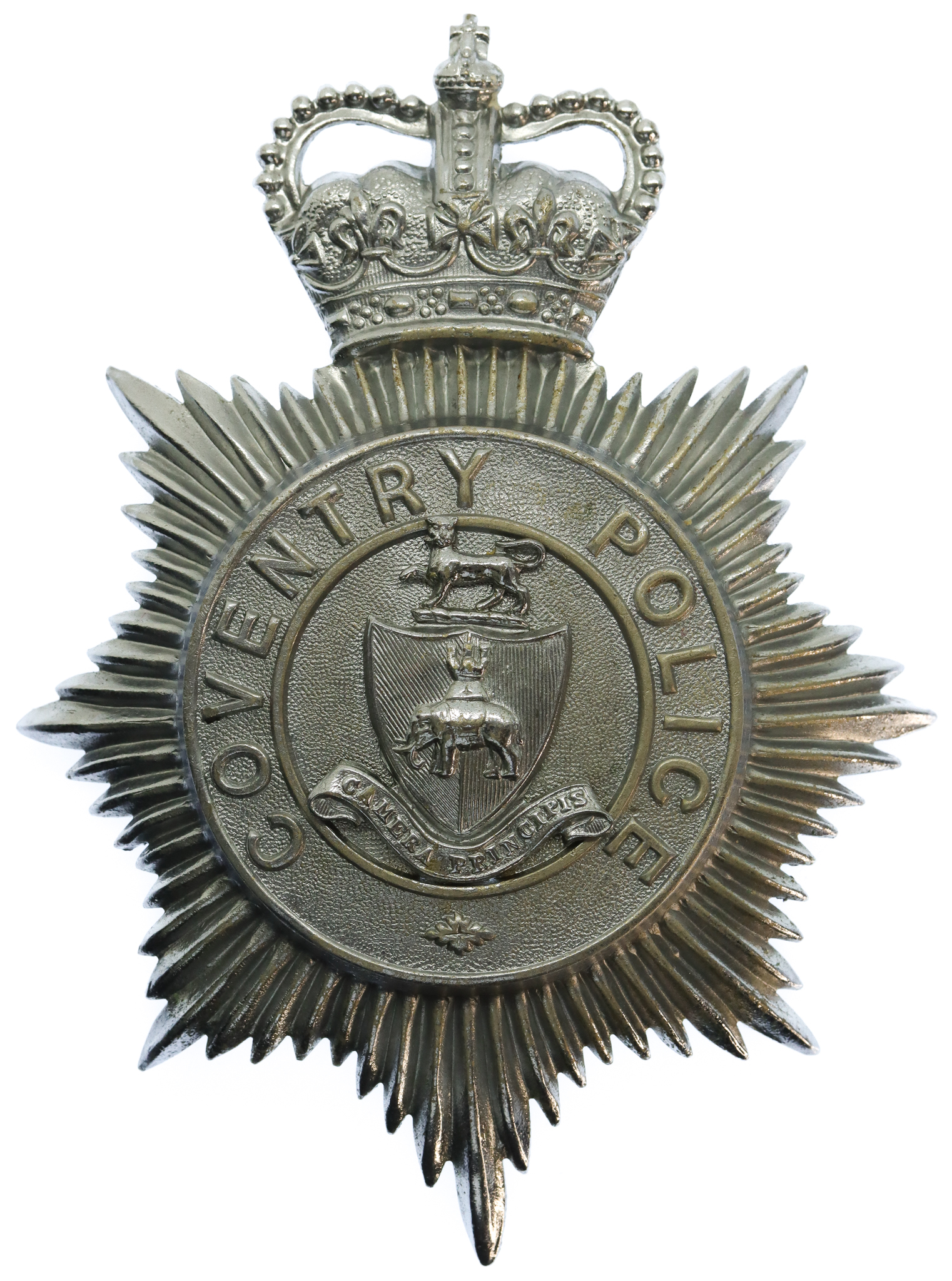 Coventry Police Helmet Plate - Queen's Crown