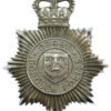 Derby Borough Police Helmet Plate - Queen's Crown
