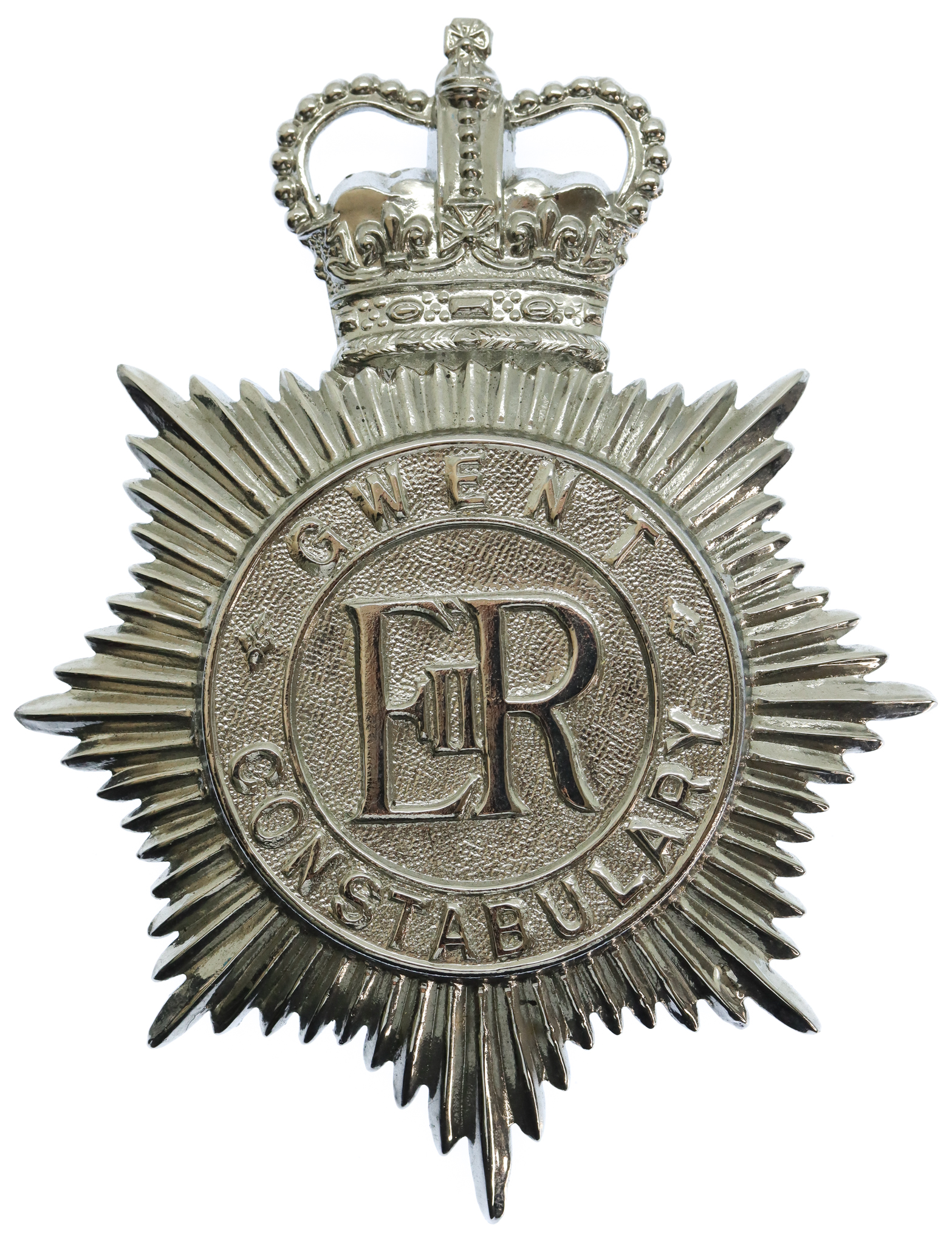 Gwent Constabulary Helmet Plate - Queen's Crown