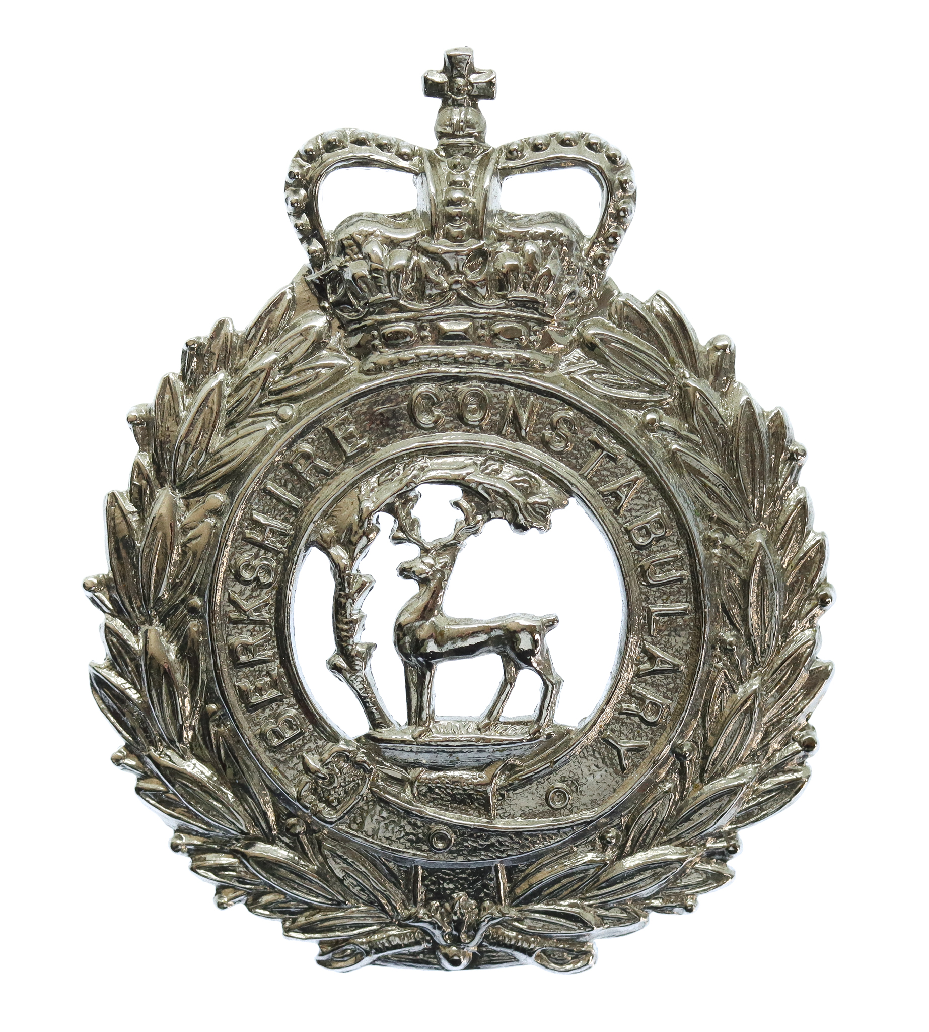 Berkshire Constabulary Wreath Cap Badge - Queen's Crown