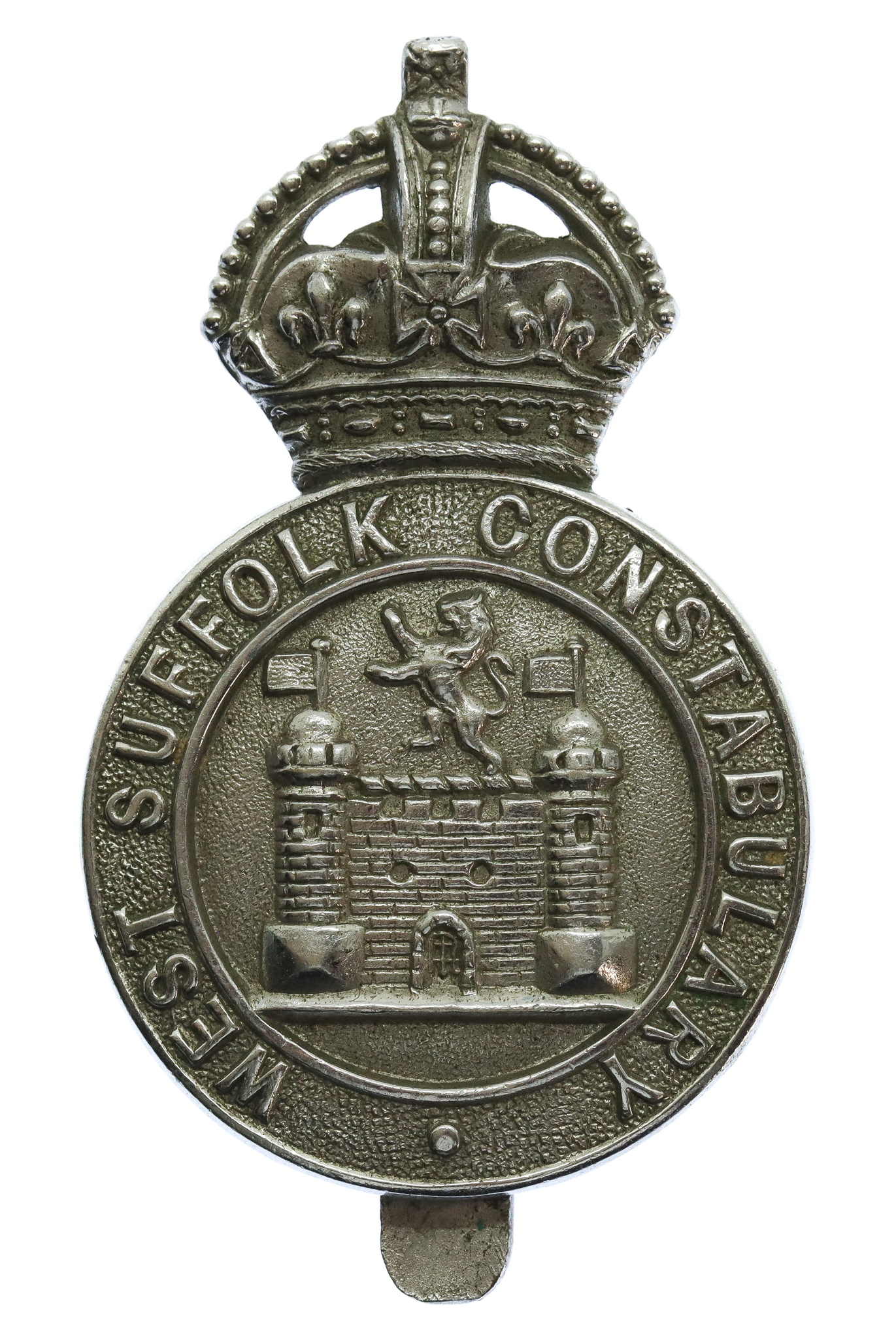 West Suffolk Constabulary Cap Badge - King's Crown