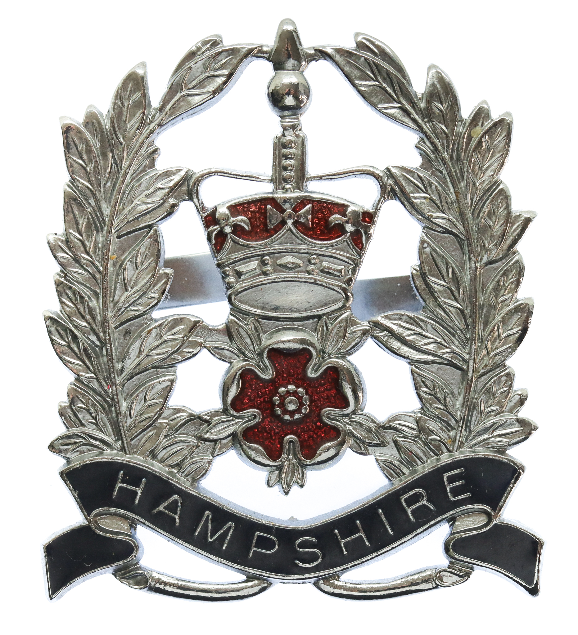 Hampshire Constabulary Sergeant's Enamelled Cap Badge - Queen's Crown